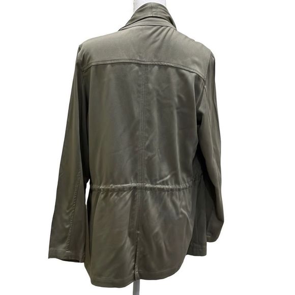 SOFT SURROUNDINGS Chelsea jacket olive green medium cardigan - Picture 3 of 8